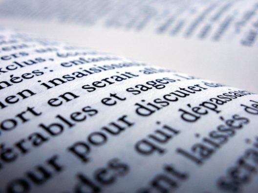 Image showing close-up detail of book printing